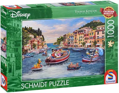 Puzzle Schmidt din 1000 piese - Mickey și Minnie în Italia