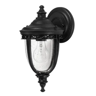 Aplica English Bridle 1 Light Small Wall Lantern – Black