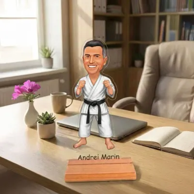 Caricatura pentru Arte Martiale - Statueta Personalizata tip Trofeu