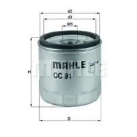 Filtru ulei MAHLE ORIGINAL OC 91