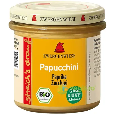 Crema Tartinabila Vegetala Papucchini cu Ardei si Zucchini Ecologica/Bio 135g