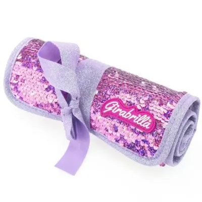 Penar rulabil Girabrilla , cu paiete reversibile si set 12 pixuri gel + 6 markere duble