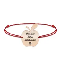 Elma - Bratara personalizata snur invatatoare din argint 925 placat cu aur roz