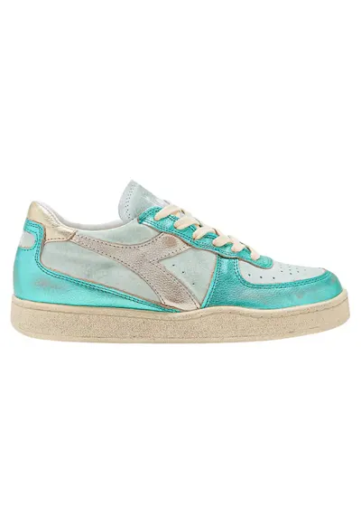 Pantofi sport din piele cu insertii peliculizate Basket