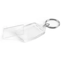 Breloc dreptunghiular transparent inserție foto 4,5x3,5cm