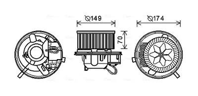 Ventilator Habitaclu Potrivit Audi A3, Q3, Tt; Seat Alhambra, Altea, Altea Xl, Leon, Toledo Iii; Skoda Octavia Ii, Superb Ii, Yeti; Vw Beetle, Caddy Alltrack, Caddy Alltrack Minivan 1.0-3.6 02.03