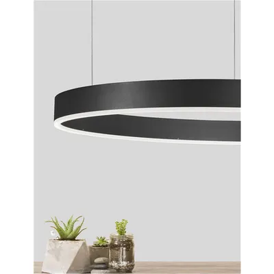 Lampa suspendata MOTIF Nisipiu Negru Aluminiu & Acrylic LED 50W 3684Lm 230V IP20 2700-6000K Schimbare temperatura de culoare si reglare intensitate luminoasa