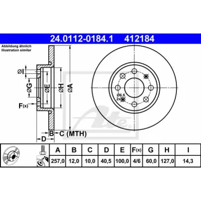 Disc frana ATE 24.0112-0184.1