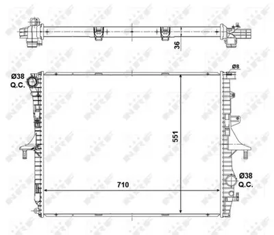 Radiator apa racire motor AUDI Q7; PORSCHE CAYENNE; VW TOUAREG 2.5D-6.0 intre 2002-2015