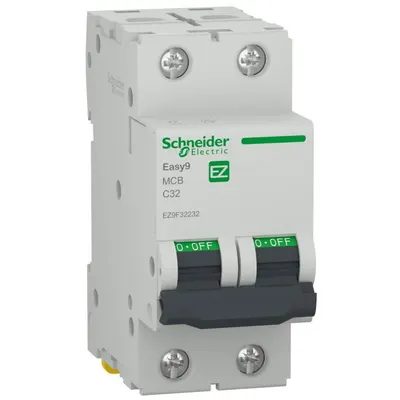 Siguranta automata Easy9 2P 32A 4500A curba C Schneider EZ9F32232