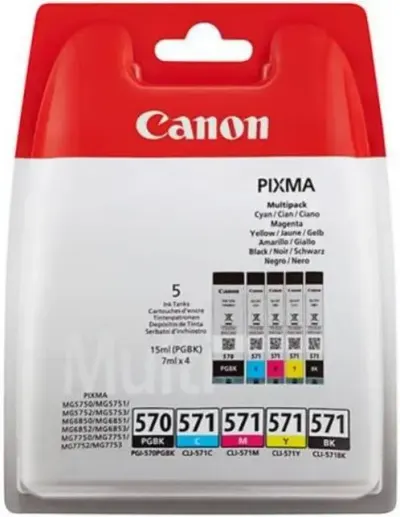 Pachet Canon MultiPack PGI-570MULTI (Cyan+Magenta+Yellow)