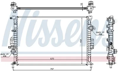 Radiator Racire Motor Potrivit Volvo S60 Ii, S80 Ii, V40, V60 I, V70 Iii; Ford C-Max Ii, Focus Iii, Galaxy Ii, Galaxy Mk Ii, Grand C-Max, Kuga I, Mondeo Iv, S-Max 1.5-2.5