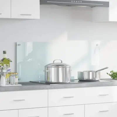 vidaXL Panou de bucătărie Lapte 100 x 40 cm sticlă securizată
