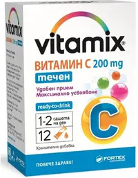 Vitamix Vitamina С, 200 mg, 12 pliculețe lichide, Fortex