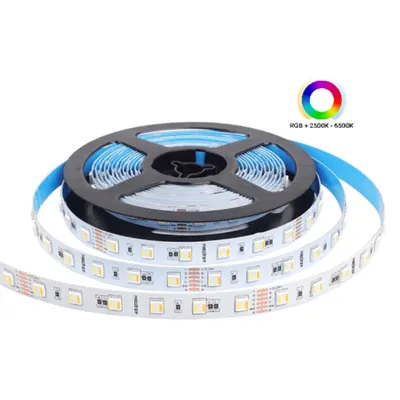 Banda led flexibila – 5050/60smd RGB-CW 24v/18w/12mm (rola 10m)