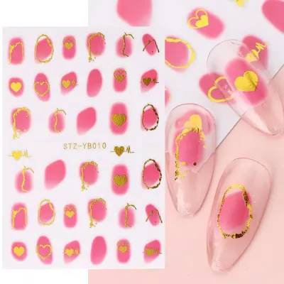Abtibilduri unghii Marquise, STICKER85, Roz