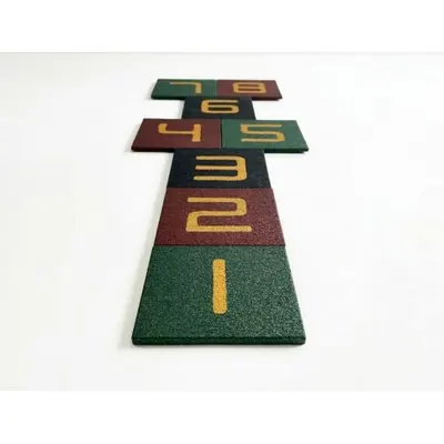 ȘOTRON din dale de cauciuc 500X500X30 mm - Multicolor