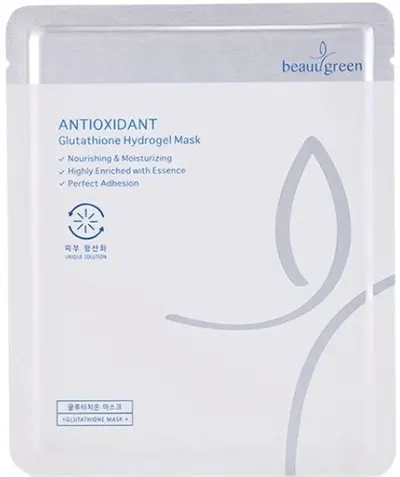 BeauuGreen Mască de față cu folie Vitalizing Glutathione Hydrogel, 30 ml