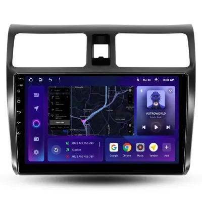 Navigatie Auto MOSS M2 Suzuki Swift 3 2003-2010 4+32GB 10" IPS Octa-core 1.6Ghz, Android 4G Bluetooth 5.1 DSP
