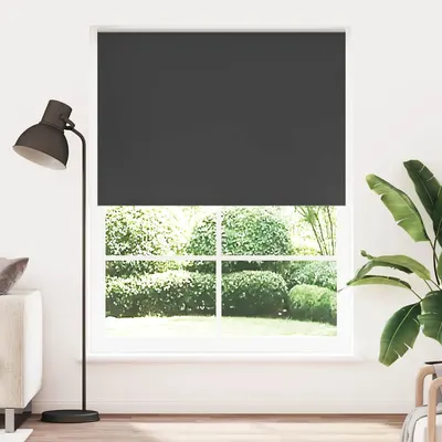 vidaXL Jaluzea opacă 164,4x230 cm, lățime material 160 cm, negru