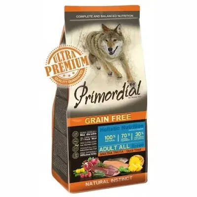 Primordial Grain-Free Holistic Dog Adult, Duck & Trout, 12 kg