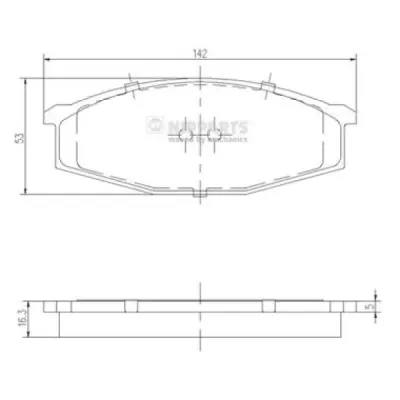 Set placute frana, frana disc NIPPARTS J3601034