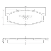 Set placute frana, frana disc NIPPARTS J3601034