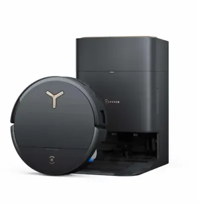 Aspirator robot Ecovacs DEEBOT X9 PRO OMNI BLACK, 16600Pa, TruEdge 2.0, 3D Edge Sensor, OZMO Roller, Wi-Fi, Bluetooth, 6400 mAh, Recipient praf 0.22 l, Rezervoare apa 0.11 l (Negru)