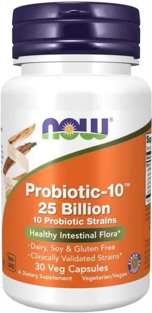 Probiotic-10 25 Billion, 160 mg, 30 capsule, Now