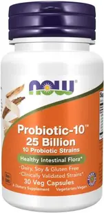 Probiotic-10 25 Billion, 160 mg, 30 capsule, Now