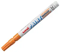 Marker permanent Uniball pe baza de ulei – Oranj