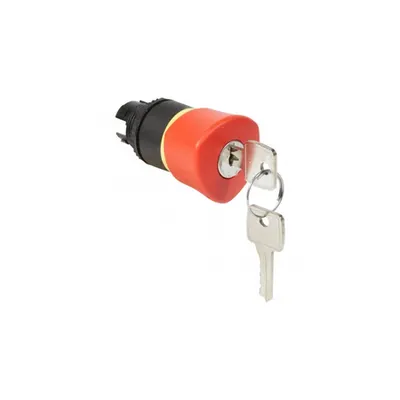 Osmoz non illuminated stay-put mushroom head - cu key EN 418 - rosu u009DØ40
