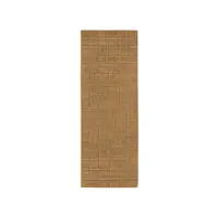 Covor tip traversă galben ocru țesut manual din lână 80x230 cm Mosaic Ochre – Lorena Canals