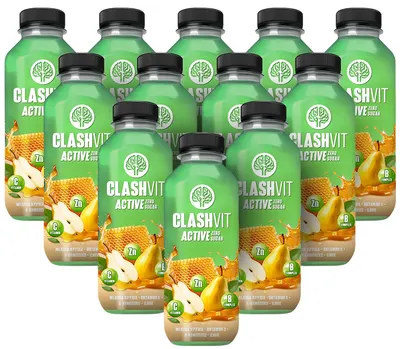ClashVit Active Apă cu vitamine, pară cu miere, 12 buc