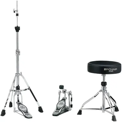 Set hardware Tama - Iron Cobra 200 HED3R, 3 piese, argintiu/negru