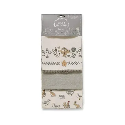 Prosoape de vase 3 buc. din bumbac 45x65 cm Country Animals – Cooksmart ®