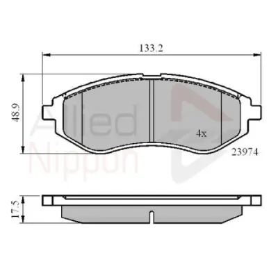 Set placute frana, frana disc COMLINE ADB01186