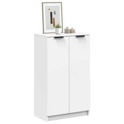 vidaXL Dulap pentru încălțăminte alb 59x35x100,5 cm lemn prelucrat