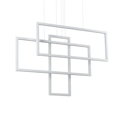 Corp de iluminat suspendat, lustra FRAME SP RETTANGOLO BIANCO
