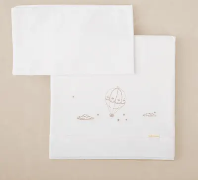 Set de cearșafuri pentru bebeluși Bimbidreams - Noe, 3 piese, 80 x 140 cm