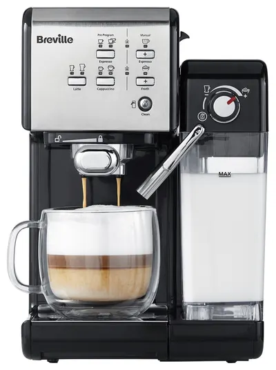 Espressor Breville – Prima Latte II VCF108X-01, 19 bar, 1,5 l, argintiu