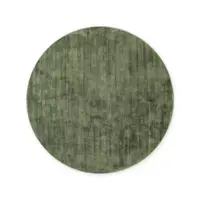 Covor verde țesut manual rotund din viscoză ø 150 cm Noemi – Vikosa