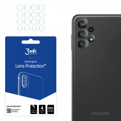 Folie de protectie Camera Spate 3MK Protection pentru Samsung Galaxy A13 A135, Sticla Flexibila, Set 4 bucati, Transparenta