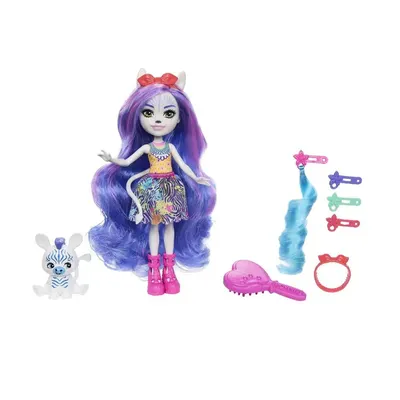 Papusa Enchantimals Glam Party Zamirah Zebra