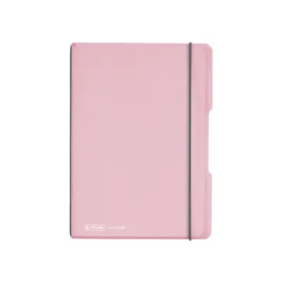 Caiet My.Book Flex A5, 40file, Herlitz roz transparent, matematica