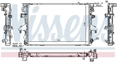 Radiator apa racire motor (transmisie manuala) VW MULTIVAN V, TRANSPORTER V 2.5D intre 2003-2009