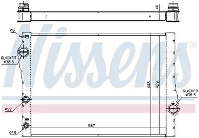 Radiator apa racire motor (transmisie automata manuala) BMW X5 (E70), X5 (F15, F85), X6 (E71, E72), X6 (F16, F86) 2.0D-3.0D intre 2007-2019