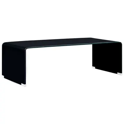 Gossi masuta de cafea, negru, 98x45x31 cm, sticla securizata
