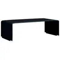 Gossi masuta de cafea, negru, 98x45x31 cm, sticla securizata