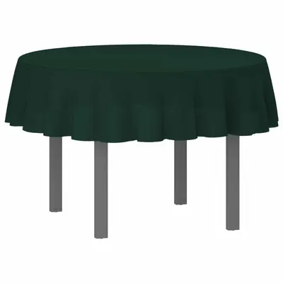 vidaXL Țesătură pentru masă Rotund Verde închis Ø 180 cm Poliester